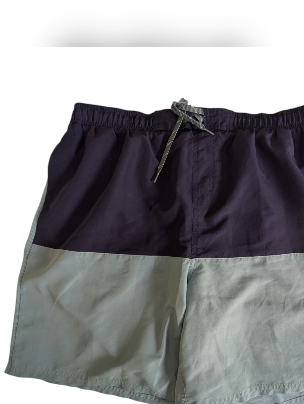 Nike Two-Tone Swim Trunks in Navy & Light Gray